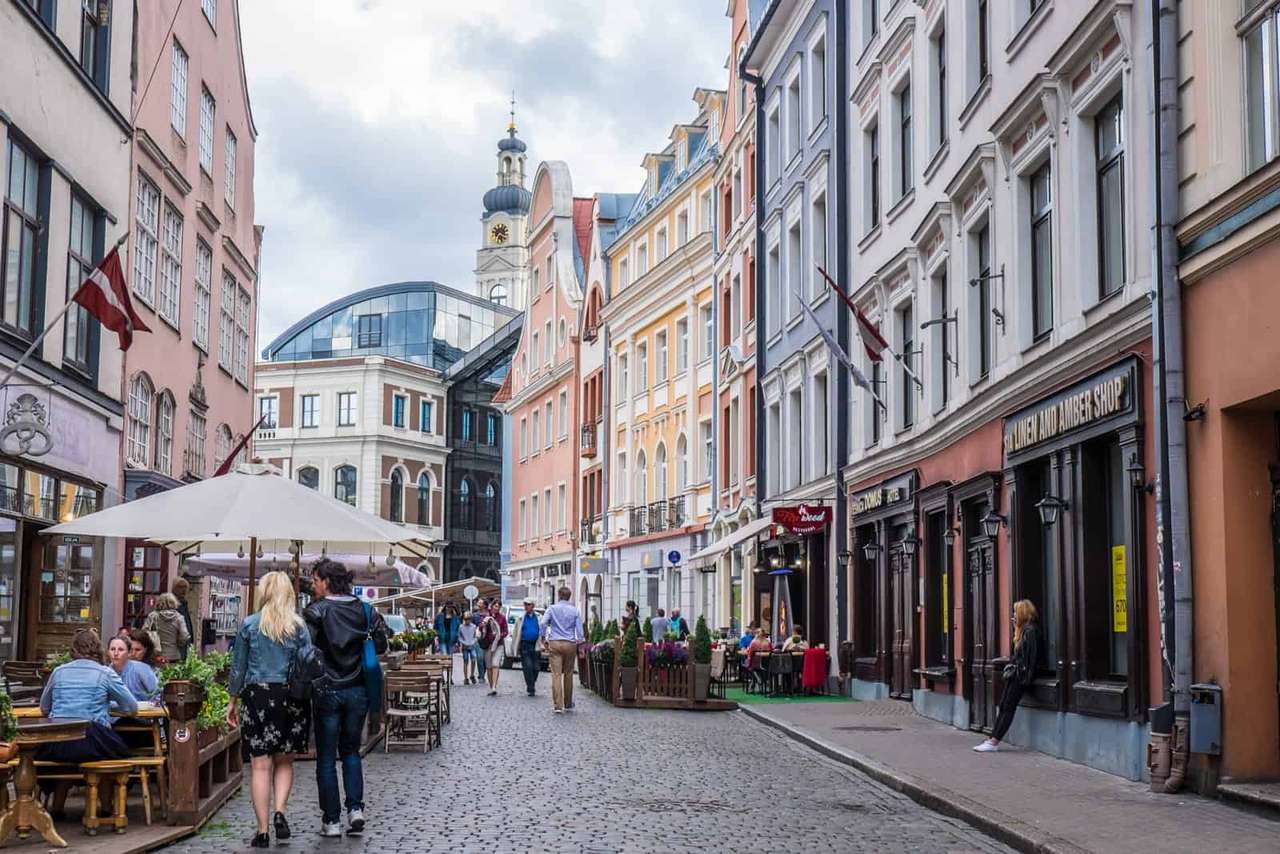 Letonia Centro de la ciudad de Riga rompecabezas en línea