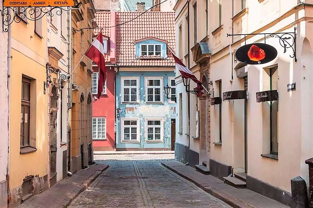 Παλιά πόλη της Λετονίας Ρίγα παζλ online