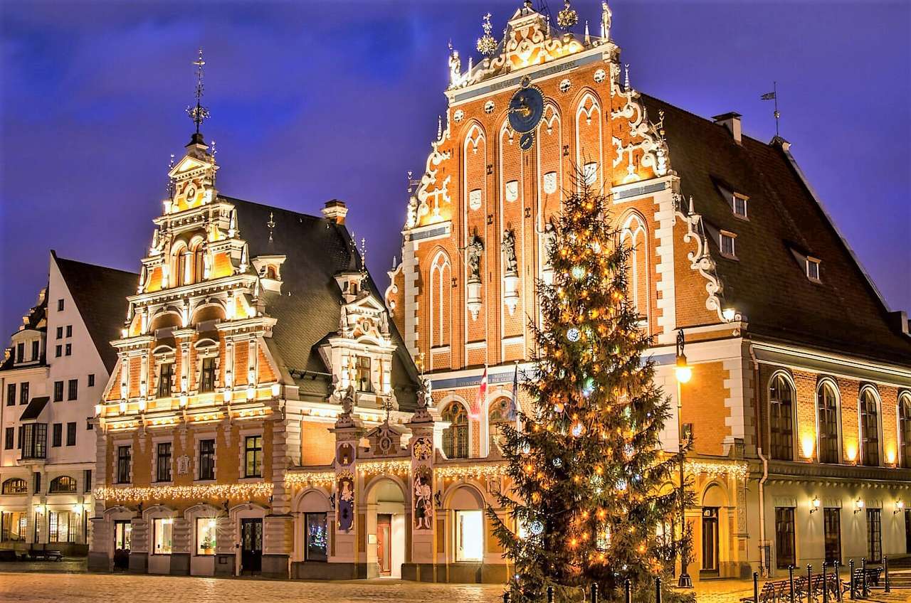Lotyšsko Riga Vánoce skládačky online