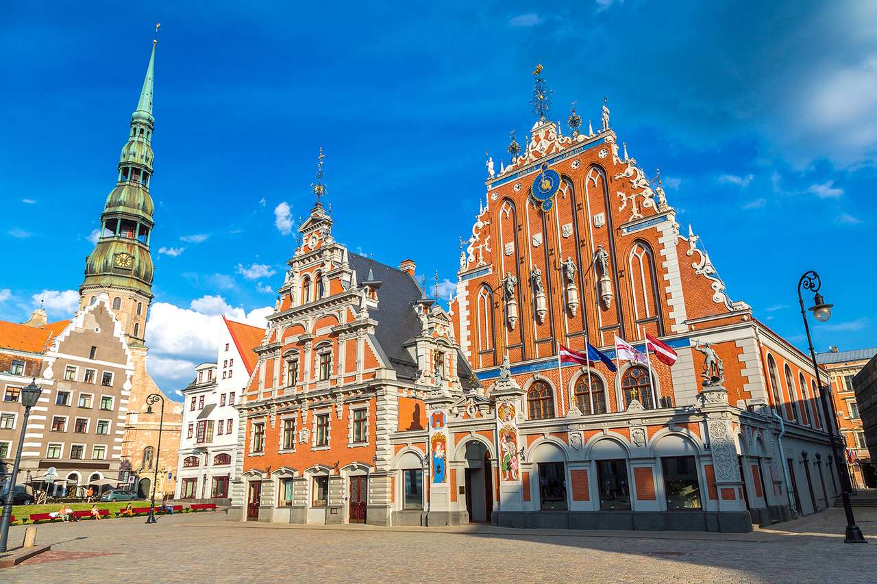 Lettonie Riga Schwarzhaupterhaus puzzle en ligne