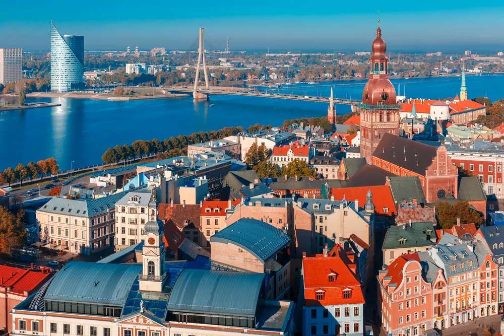 Lettland Riga Panorama pussel på nätet