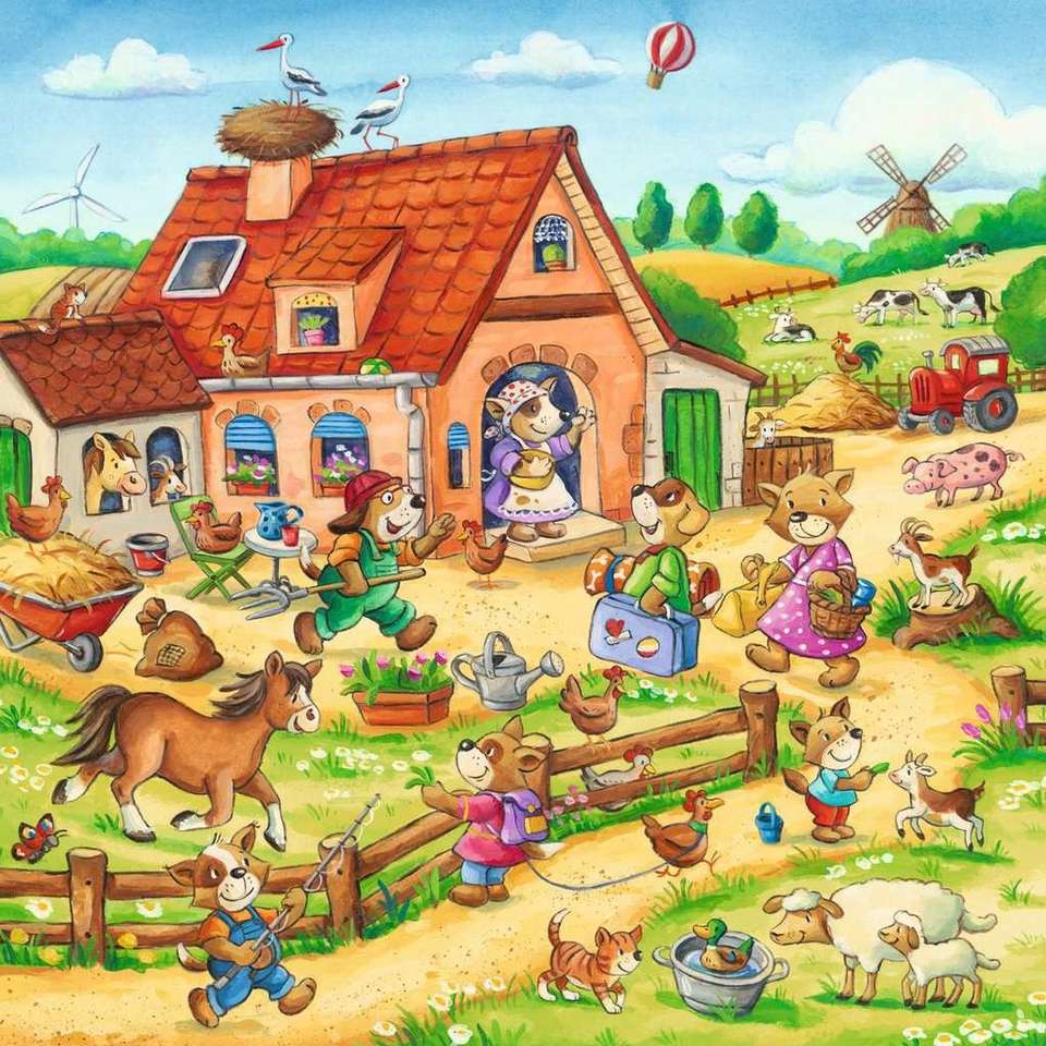 Household with pets online puzzle