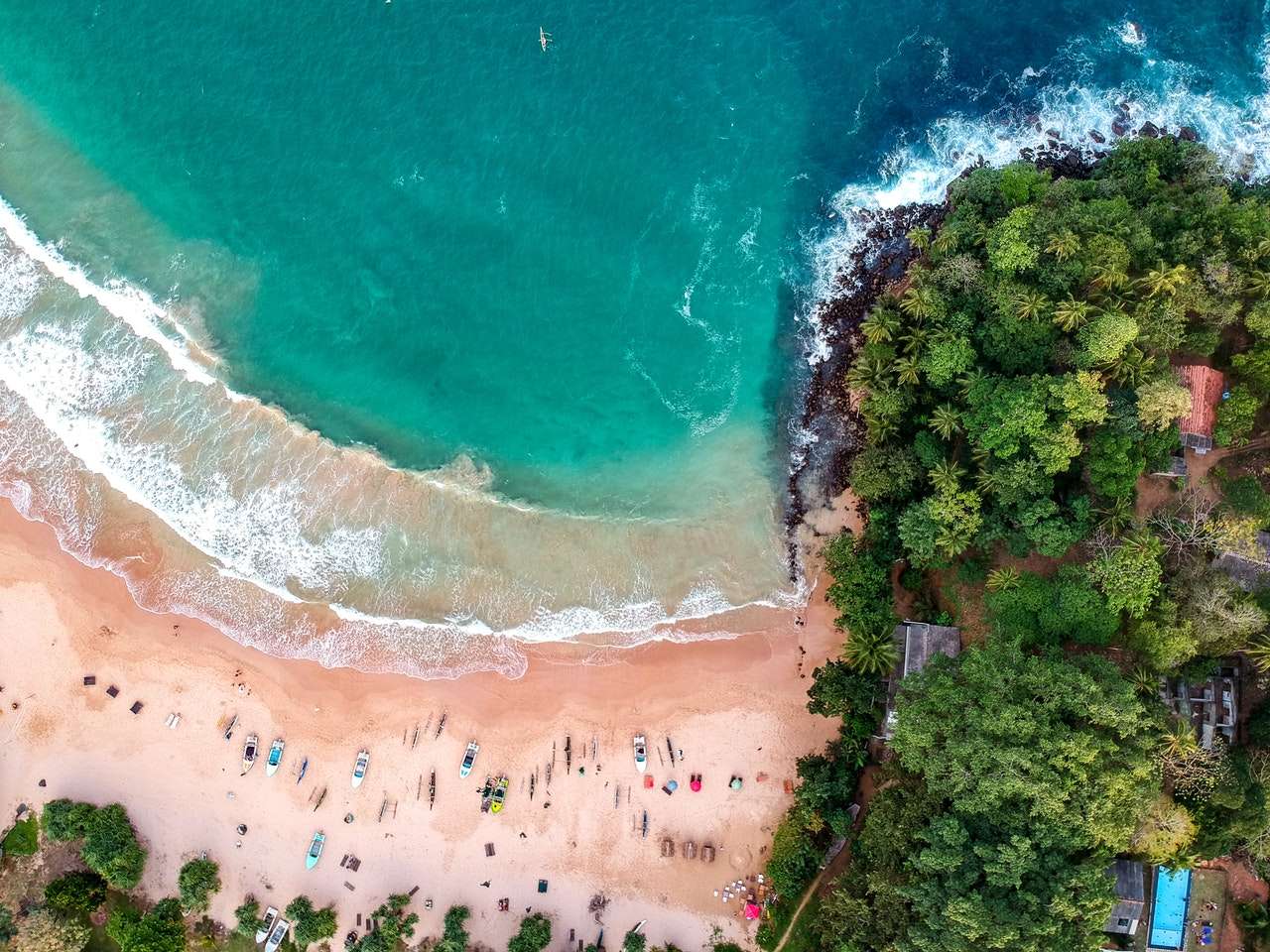 Pláž na Srí Lance online puzzle