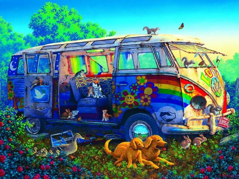 Animal dreams in a free colorful world :) jigsaw puzzle online