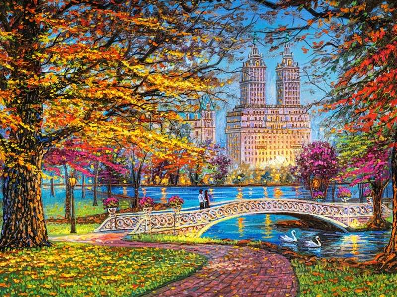 Central Park-Promenade-Marche d'automne dans Central Park puzzle en ligne