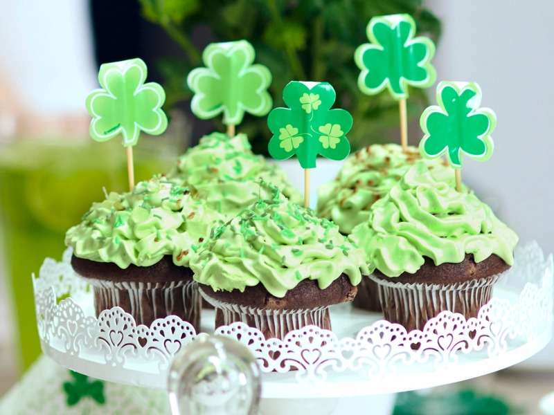 Heerlijke mintkleurige cupcakes :) legpuzzel online