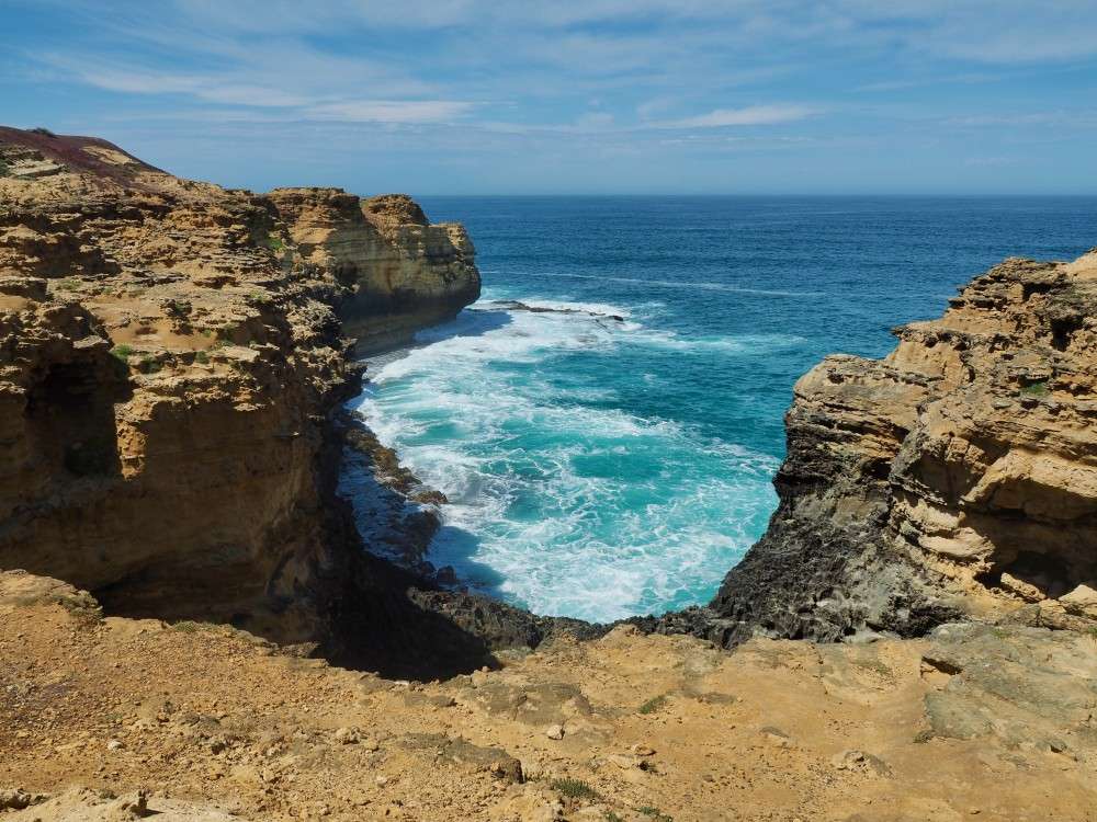 Австралия-Красивый бурный океан Грот онлайн-пазл