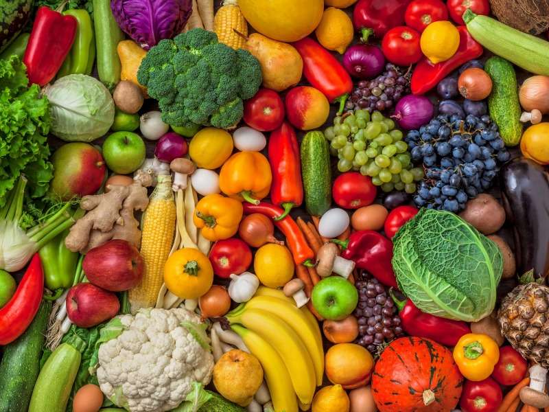 Фрукты и овощи - вкусные фрукты и овощи онлайн-пазл