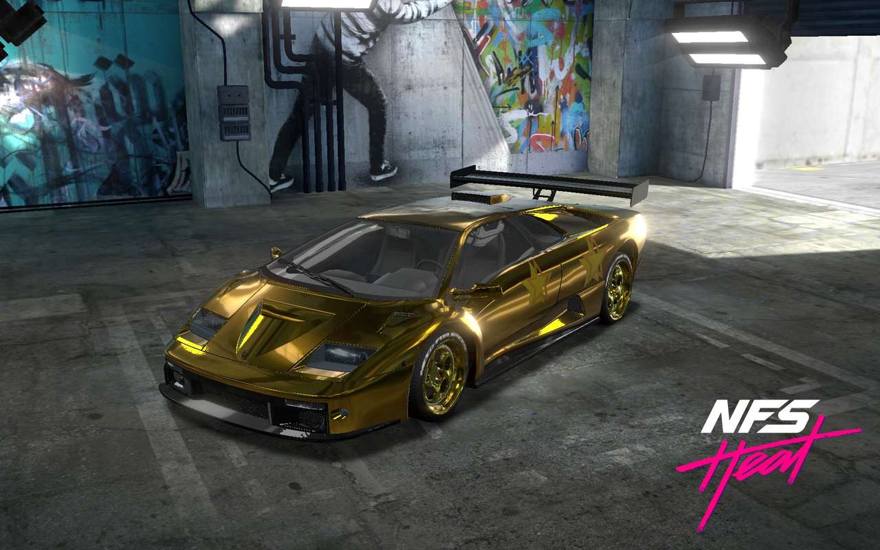 Золотой Lamborghini Diablo GT онлайн-пазл