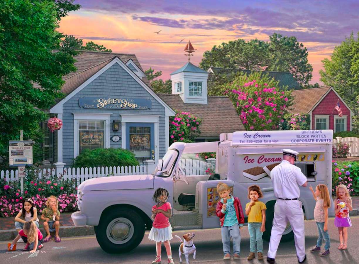 Мобилен магазин за сладолед, детската радост е безценна :) онлайн пъзел