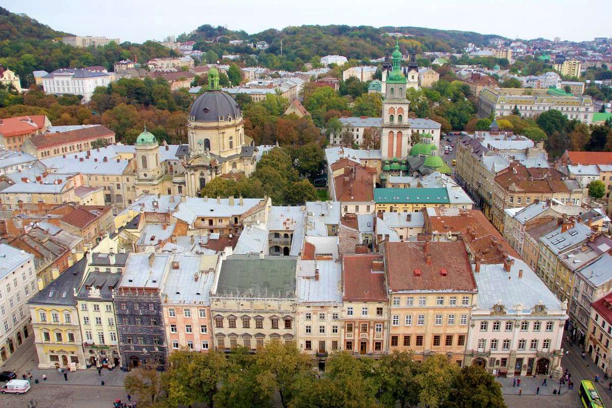 Ukraina före kriget Lviv pussel på nätet