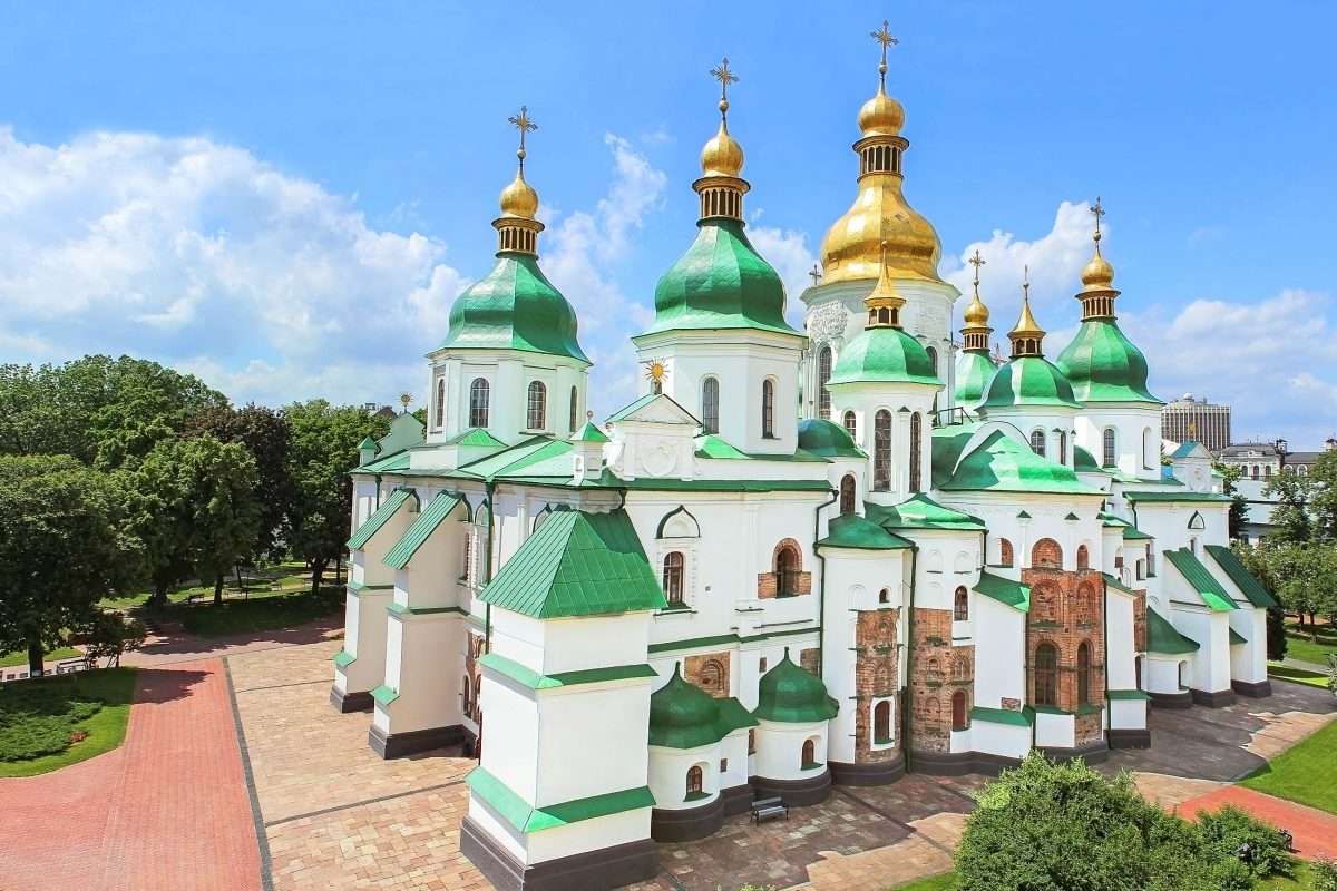 Ukrajina před válkou Kyjevská katedrála sv. Sofie online puzzle
