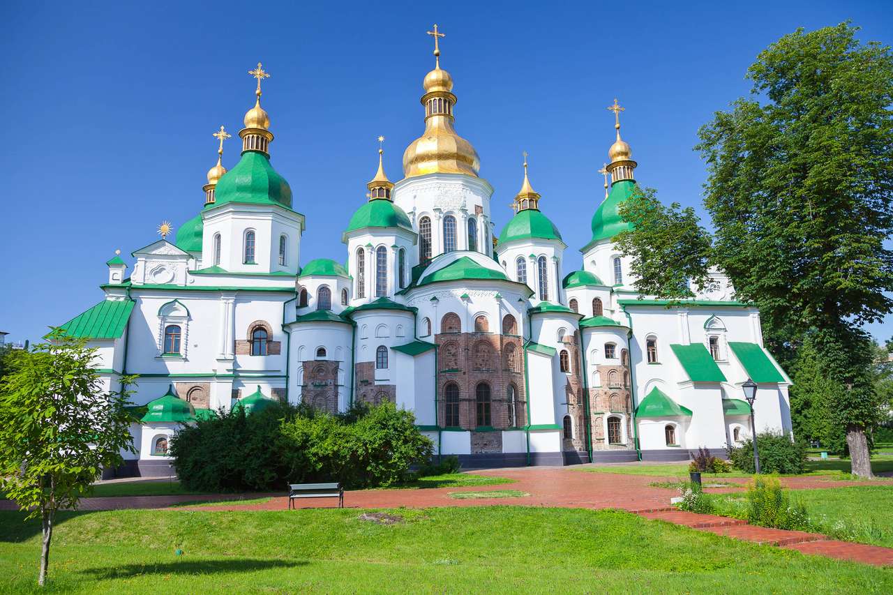 Ukraina före kriget Kyiv St. Sophia-katedralen pussel på nätet