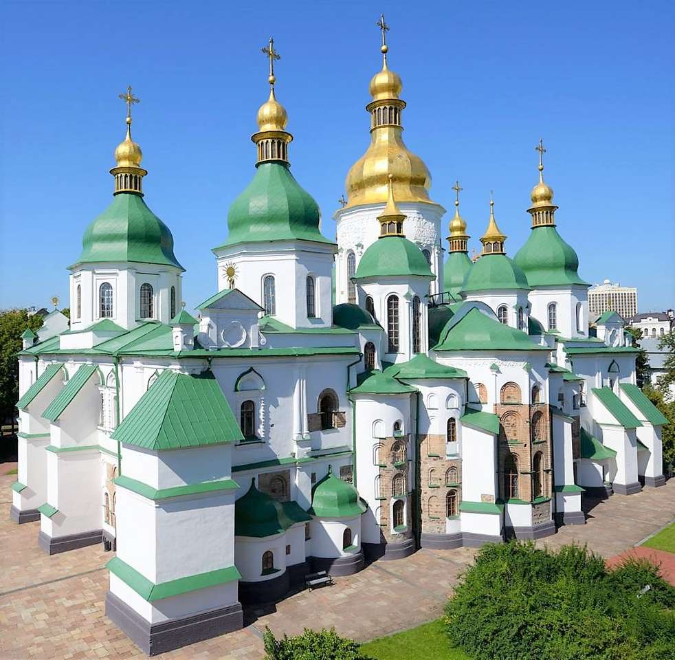 Ουκρανία πριν από τον πόλεμο Καθεδρικός ναός της Αγίας Σοφίας του Κιέβου online παζλ