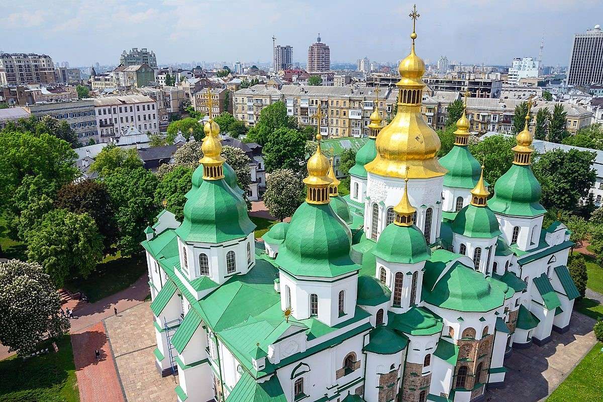 Ukrajina před válkou Kyjevská katedrála sv. Sofie skládačky online