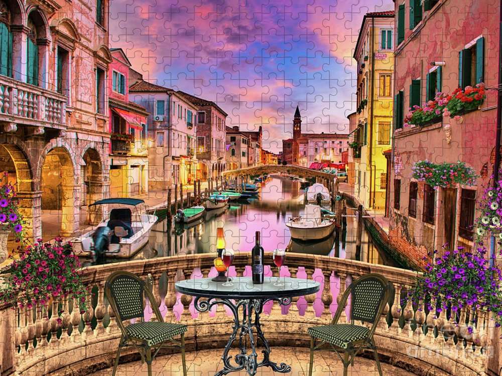 Un lugar romántico en Venecia rompecabezas en línea