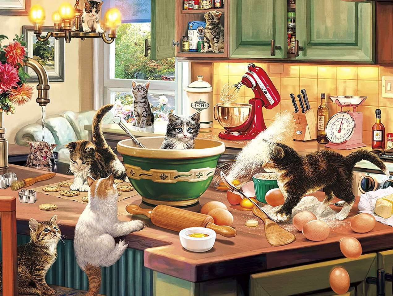 Les chats font la cuisine puzzle en ligne