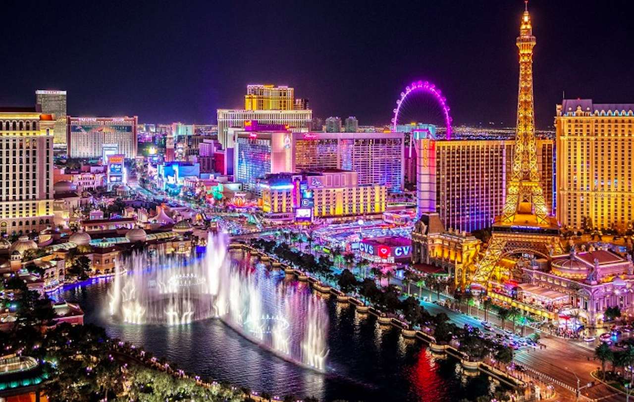 Nevada-Las Vegas på natten, något vackert Pussel online