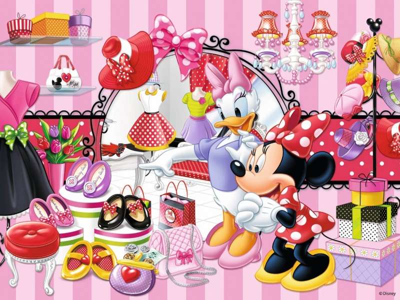 Minnie shopping with a friend jigsaw puzzle online