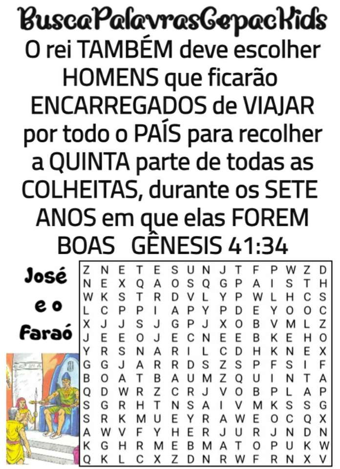 JOZEF EN DE FARAO online puzzel