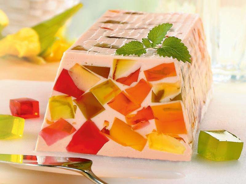 Dessert dolce con gelatine puzzle online