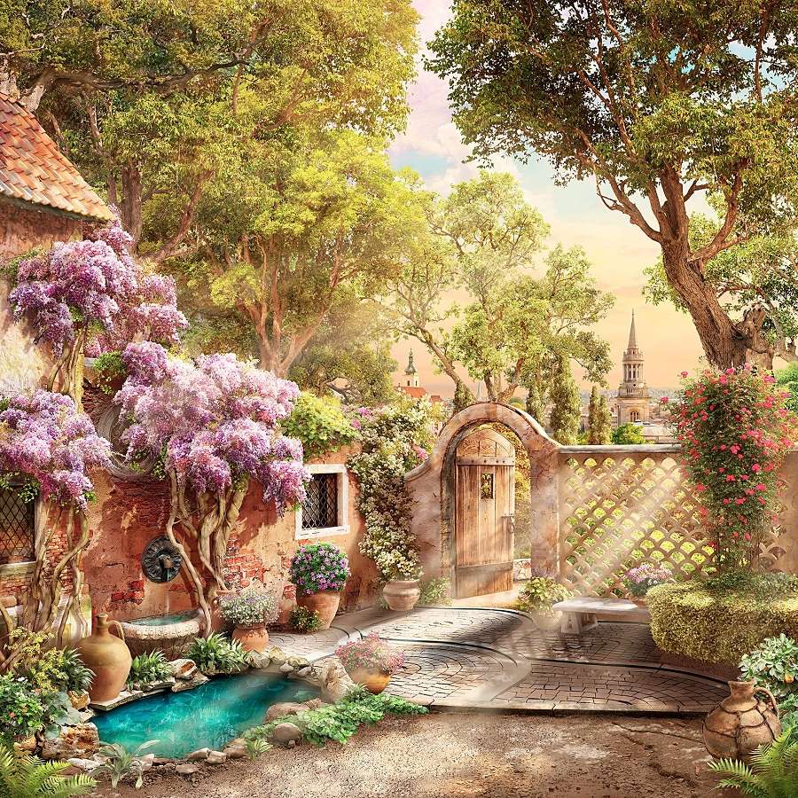 Wisteria in bloom online puzzle