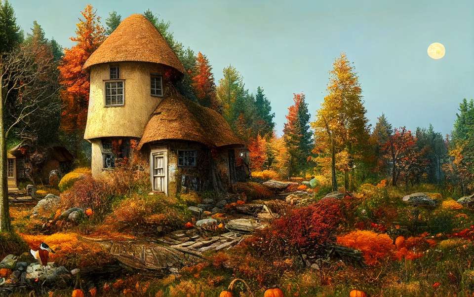 Cottage like a fairy tale online puzzle