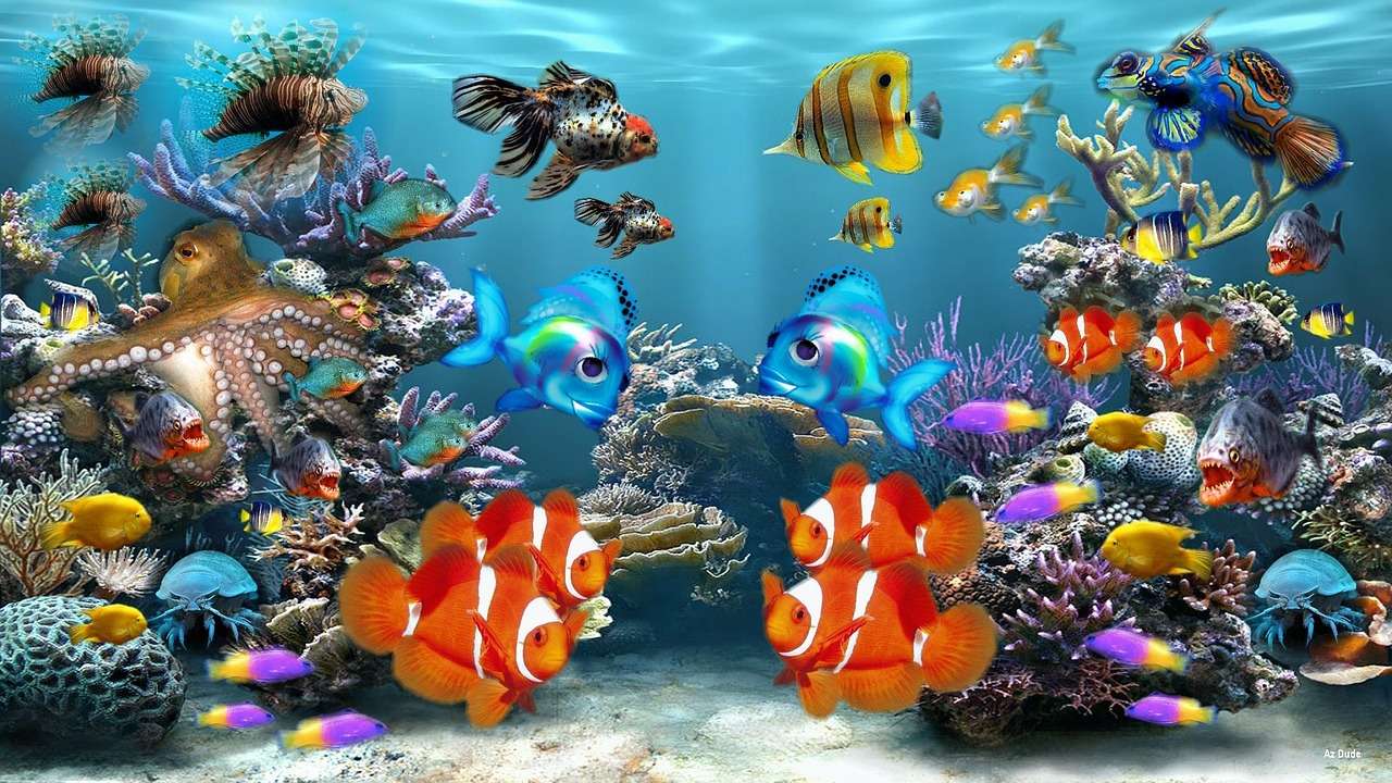 farbiger Fisch Puzzlespiel online