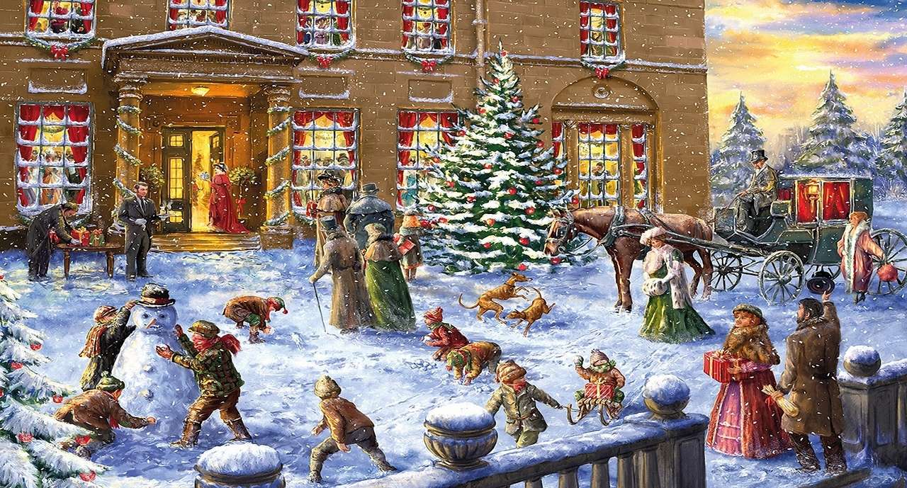 Der Zauber fröhlicher Weihnachtsmomente Online-Puzzle