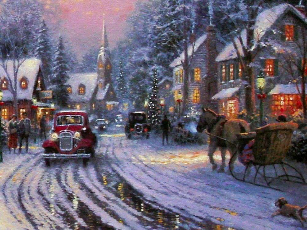 winter in the town jigsaw puzzle online
