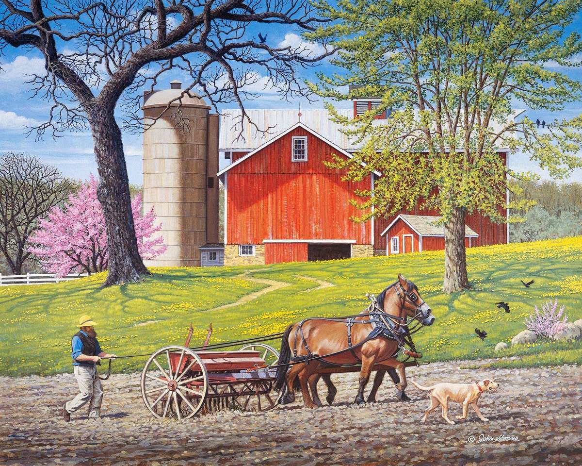Peaceful moments during rural work jigsaw puzzle online