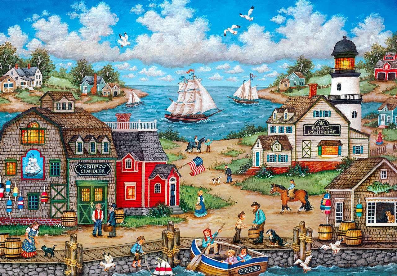 Un village portuaire charmant, un cadre magnifique puzzle en ligne