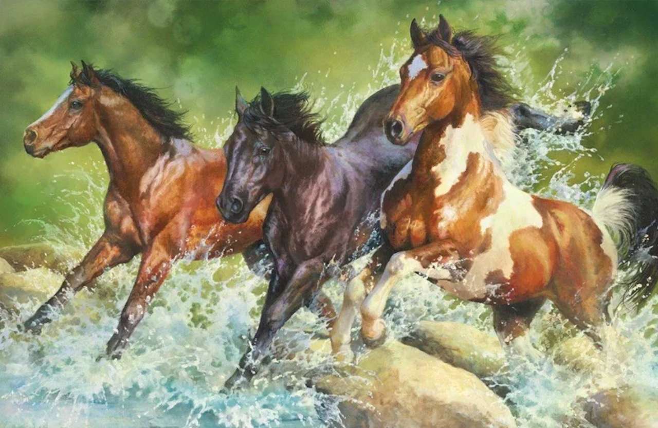 Frigyes, őrült, boldog szép lovak :) kirakós online