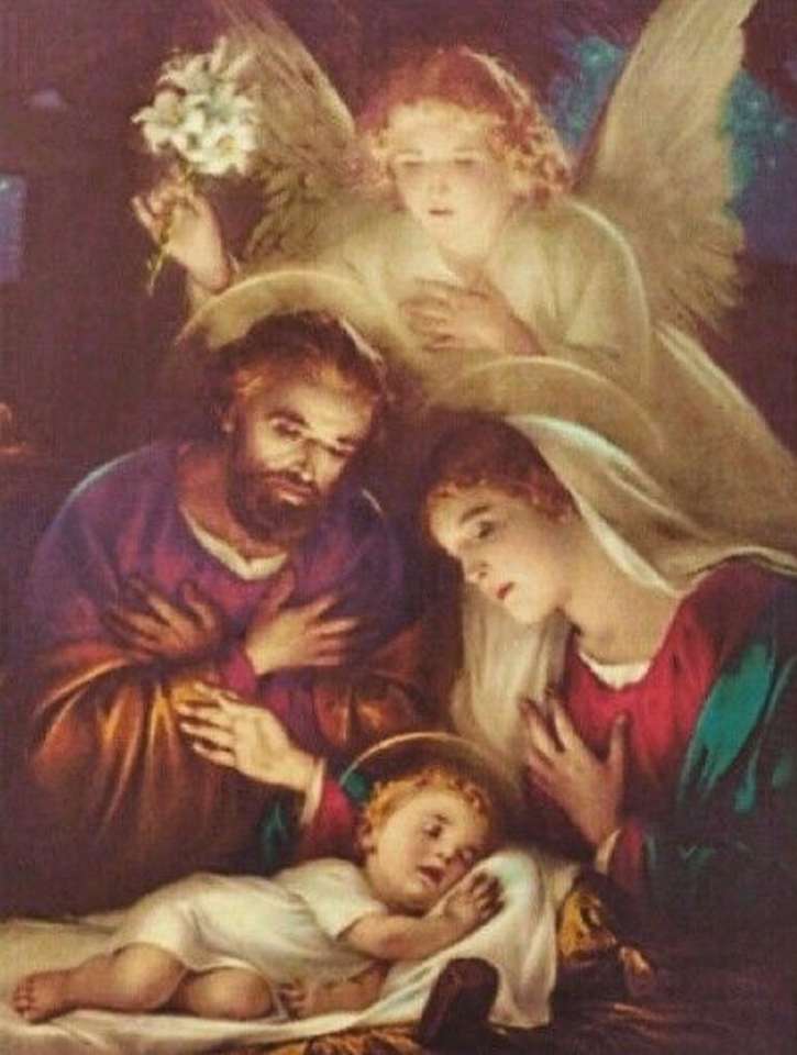 Jesus, Maria och Josef pussel på nätet