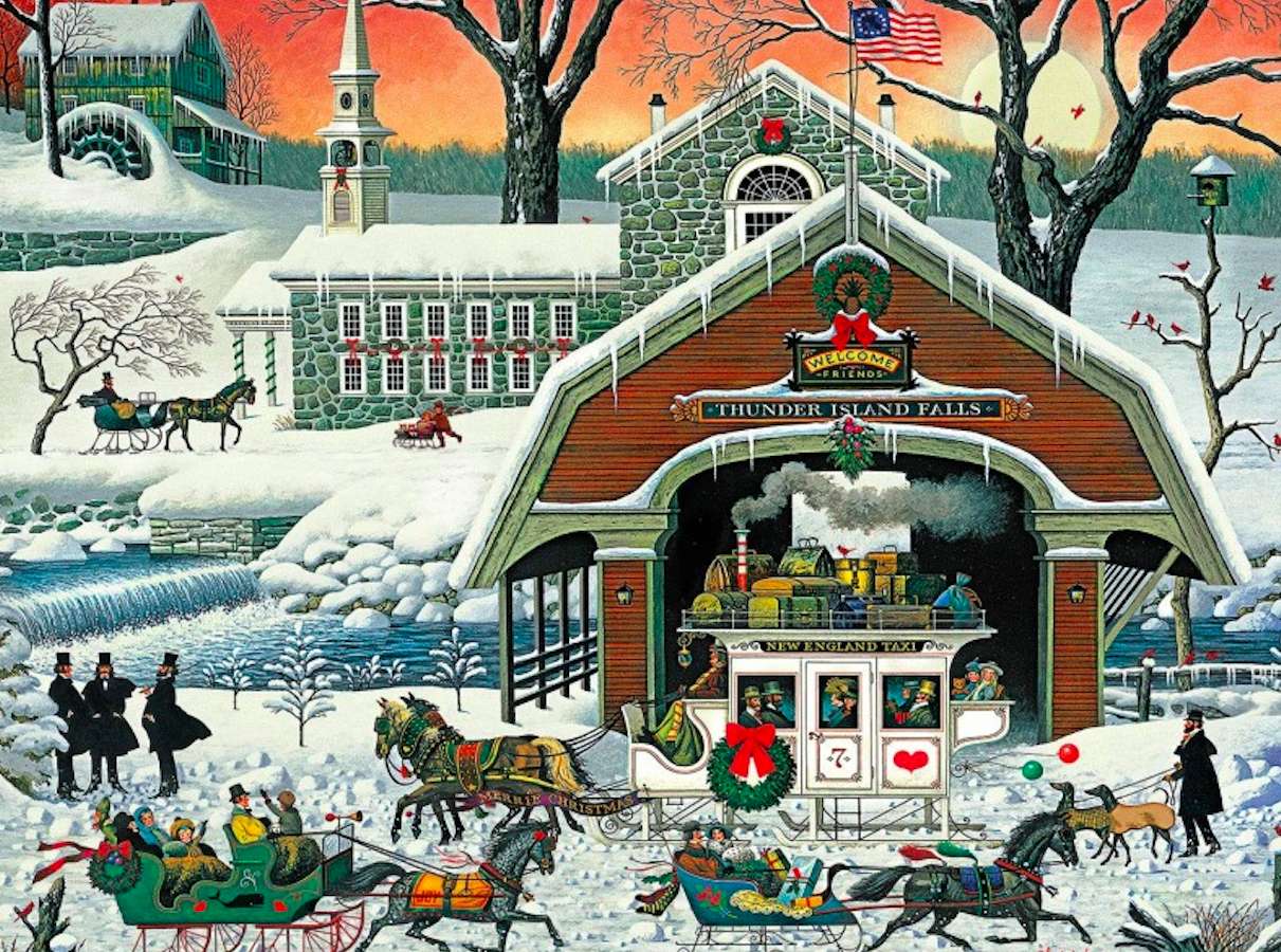 Hectic movement before Christmas jigsaw puzzle online