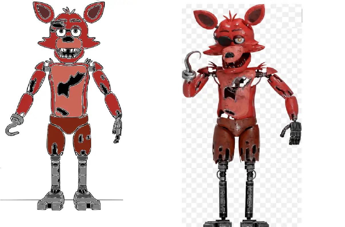 Solve FNAF 2- Withered Foxy jigsaw puzzle online with 54 pieces