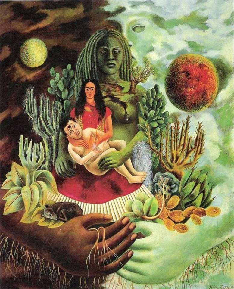 Îmbrățișarea amoroasă a universului - Frida Kahlo jigsaw puzzle online