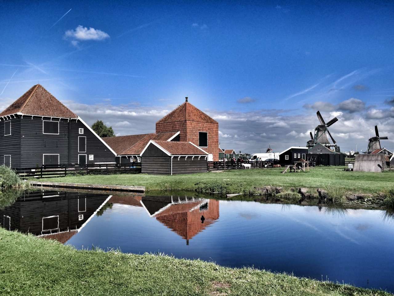 Нидерланды-очаровательный город Заансе Сханс пазл онлайн