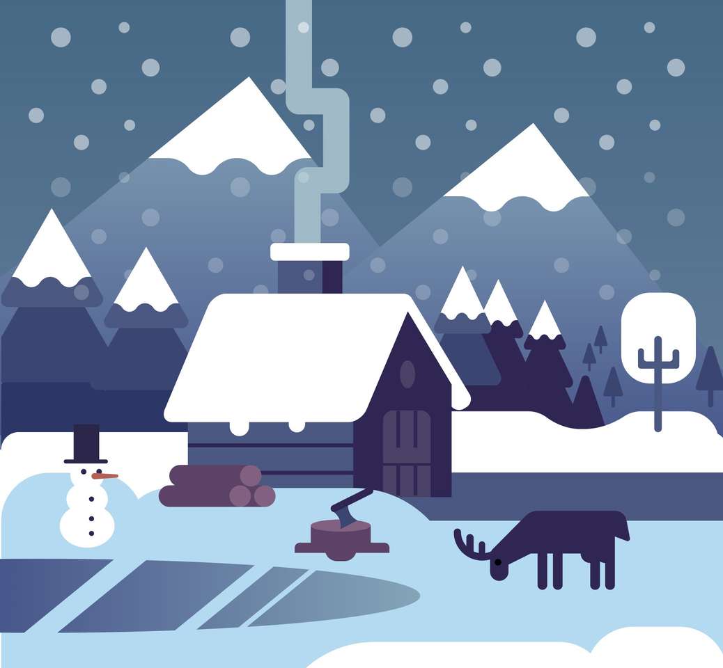Puzzle peisaj de iarnă. jigsaw puzzle online