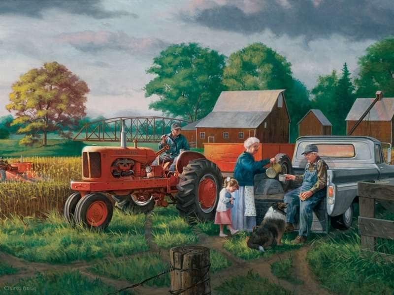 Time for a break-Break Time at The Farm jigsaw puzzle online