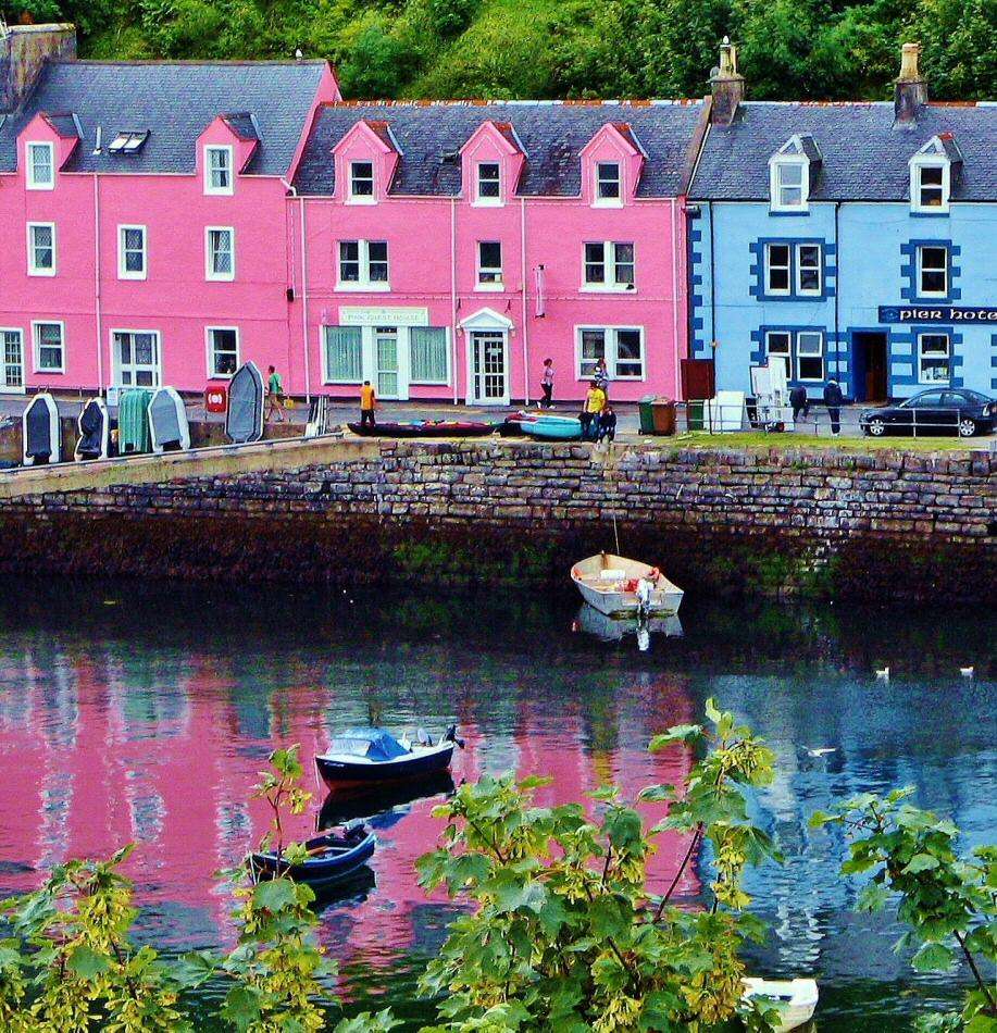 Цветни къщи в Шотландия онлайн пъзел