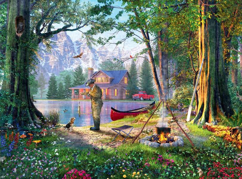 fishing in the mountains jigsaw puzzle online