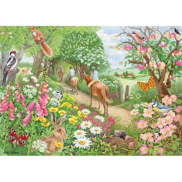 Afternoon horseback riding jigsaw puzzle online