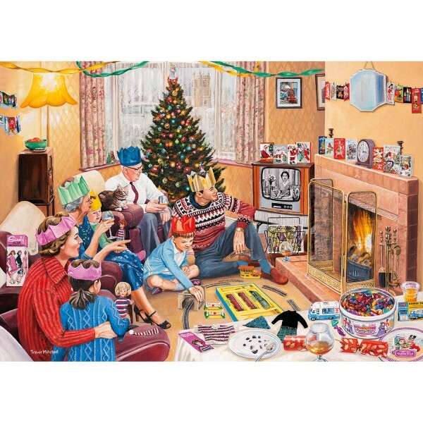 Famille réunie à Noël puzzle en ligne