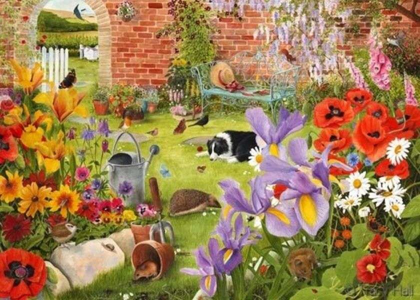 Cane da guardia in giardino #259 puzzle online