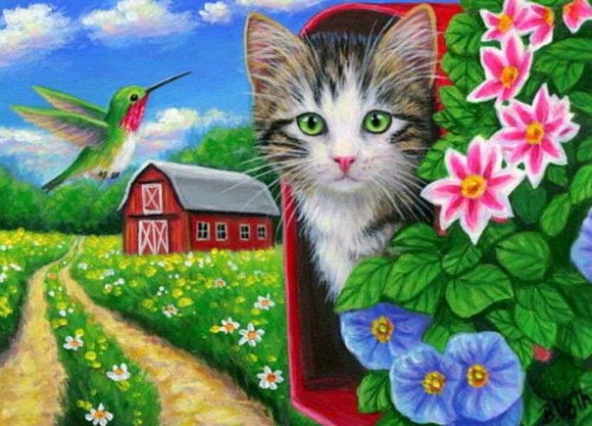 Kitten in een brievenbus #275 legpuzzel online