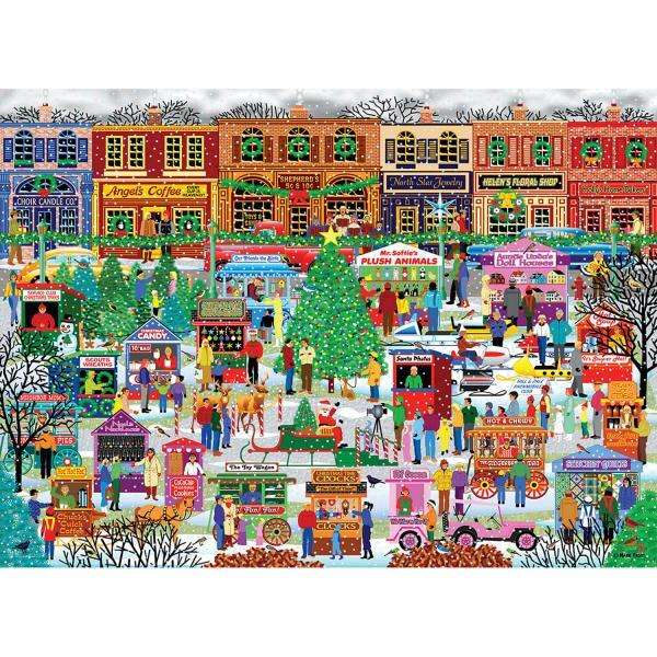 Weihnachtsfeier in der Stadt Puzzlespiel online