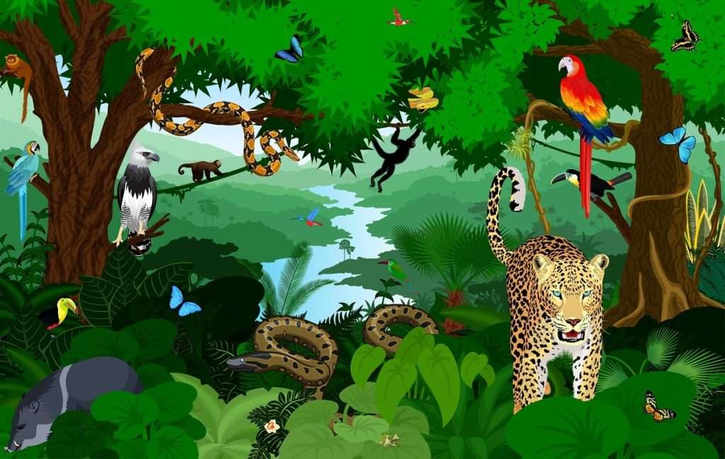 dzsungel puzzle kirakós online