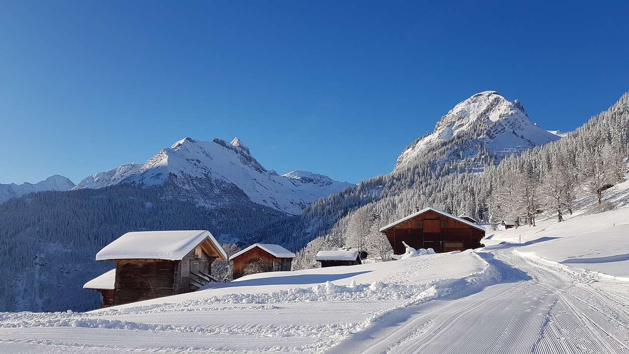 cabana de montanha Alpes quebra-cabeças online