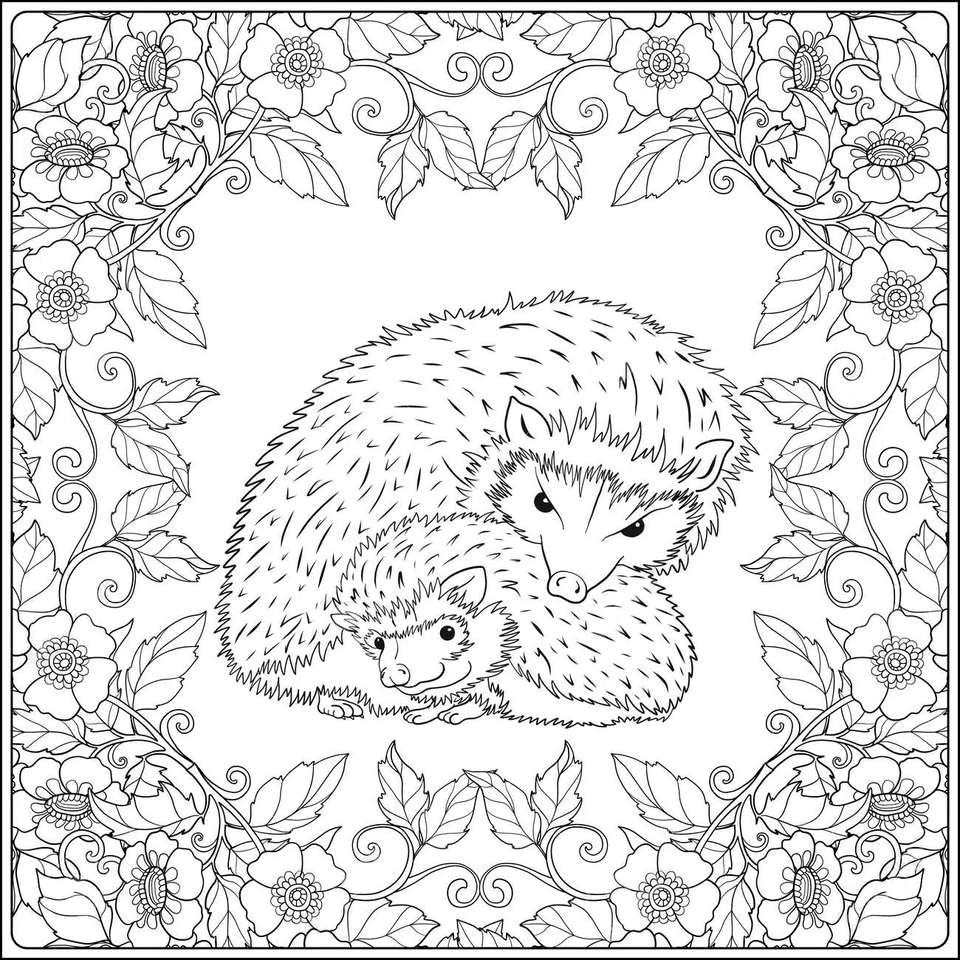 two hedgehogs in the woods jigsaw puzzle online